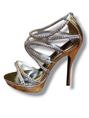 Marichi Mani Yasmine rhinestone strappy heeled sandals